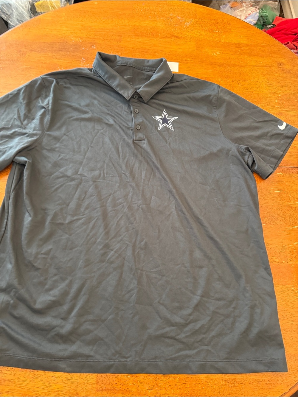 Nike Men’s Black Polo with White Star Logo Dallas Cowboys xxl